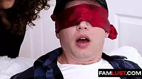 Stepsiblings stop fighting by fucking each other in threesome