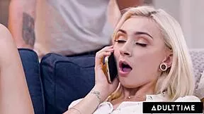 Adult time - babysitter chloe temple gets caught masturbating while on the phone with her boyfriend