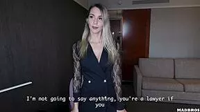 A skinny blonde french lawyer gets pounded to save her clients divorce agreement gestion