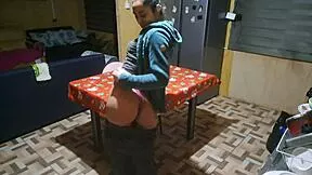 Stepsister bent over desk fucked hard