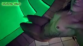 night time nudist swinger swim in public
