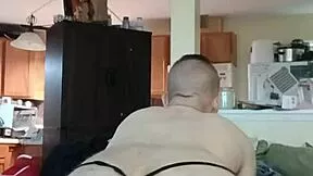 big ass thong crossdresser faggot shakes it
