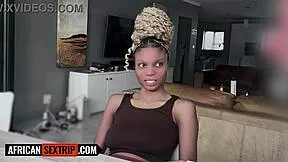 Boyfriend Calls While Ebony Teen Gets Rammed Hardcore