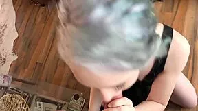 casual meeting with blonde emo scene girl