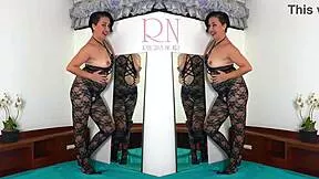 black body stockings two teen girls posing in black mesh