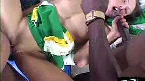 Cheerleader gets tight asian asshole gaped