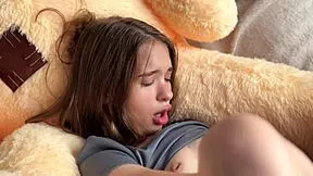 step sister watches porn alone on her device quietly