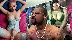 Cum spraying transgenders welcomes you to ladyboy island buzzcut trans girl cum sprays her face while getting fucked thicc dick trans jerking off and cumming hard cum oozing nun ai generated
