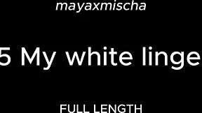 hot asian babe fucks in white lingerie with big cock