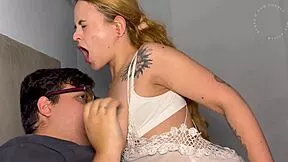 Busty blonde gf rides then gets huge titty fuck cumshot