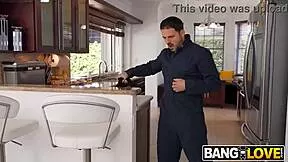 cubbi bounces on repair mans cock