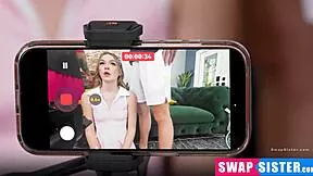 stepsisters talk stepbros into sexual movie scene that turns real