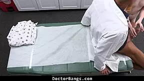 The doctor pulled out his huge cock and offered to breed my wet pussy