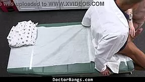 The doctor pulled out his huge cock and offered to breed my wet pussy
