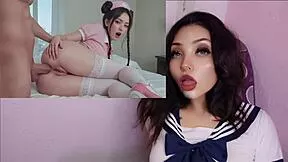 inocente enfermera caliente se coge a su paciente masturbandome con ia