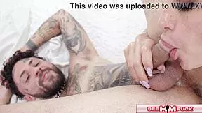 tatted tommy drills sandy love in piledriver after handjob
