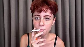 non binary femboy smokes with a pussy mouth for two black cocks