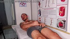 erection in front of the nurse at hospital