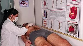 erection in front of the nurse at hospital