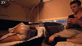 The acquaintance on the train was consolidated by passionate sex