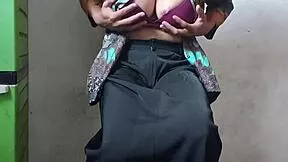 hijab shemale jerking off her huge dick