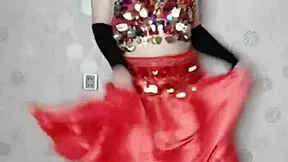 Naughty belly dancer shows hot moves