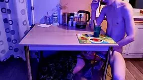 Tattooed teen's mind-blown by blowjob
