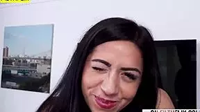 Chubby guy gets deepthroat blowbang