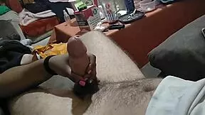 Teen gives black cock a handjob