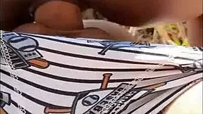 Alice flaunts big booty outdoors