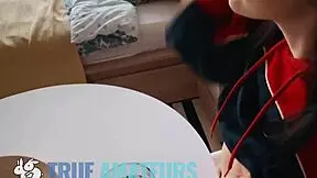Petite girlfriend gets creamed hard