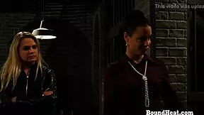 Teen slaves inspect each other