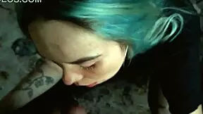 Real homemade video of a couple sucking cock outside