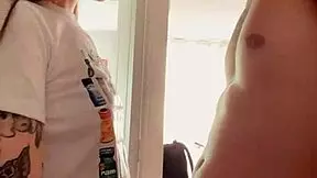 Hot kitchen action with men
